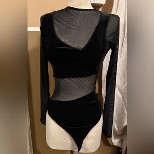 Elegant Black Sheer Women's Top